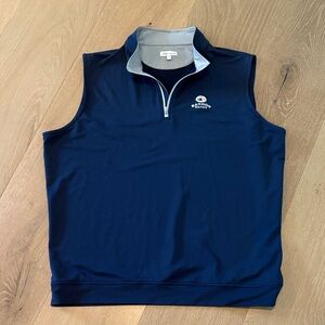 Peter Millar Navy vest Quarter-Zip XXL Bandon Dunes Logo